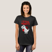 Kids I Steal Hearts T Rex Dino Valentines Day Todd T-Shirt (Vorne ganz)