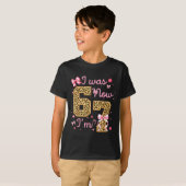 Kids I Was 6 Now I'm 7 Leopard Coquette Bow Birthd T-Shirt (Vorne ganz)
