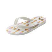 Kids Ice Cream Cones Mit Monogramm Flip Flops Kinderbadesandalen (Schrägansicht)