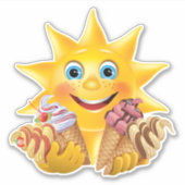 Kids Ice Creme Cone Aufkleber (Vorderseite)