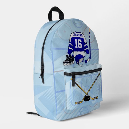 Kids Ice Hockey Kollektion Bedruckter Rucksack (Rückseitige Ecke links)