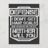 Kids Ice Hockey T - Shirt Funny Defenseman Player Postkarte (Vorderseite)