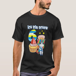 Kids Ich bin schon 6 Jahre Girls' Geburtstag Sweet T-Shirt