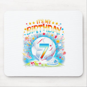 Kids Ich hab Geburtstag zum 7. Mal Jungen Fußball  Mousepad