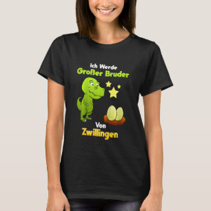 Kids Ich Werde Große Bruder Von Zwillingen Dinos G T-Shirt