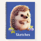 KIds Igel Sketch Notizblock (Vorderseite)