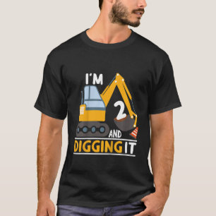 Kids I'm 2 And Digging It 2 Years Boys 2nd Birthda T-Shirt
