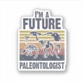 Kids I'm A Future Paleontologist Dinosaurs Aufkleber (Vorderseite)