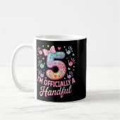 Kids I'm Ly A Handful Five 5th Birthday Girls Boys Kaffeetasse (Links)