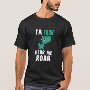 Kids Im Tree Hear Me Roar Kindergeburtstag Dinosau T-Shirt