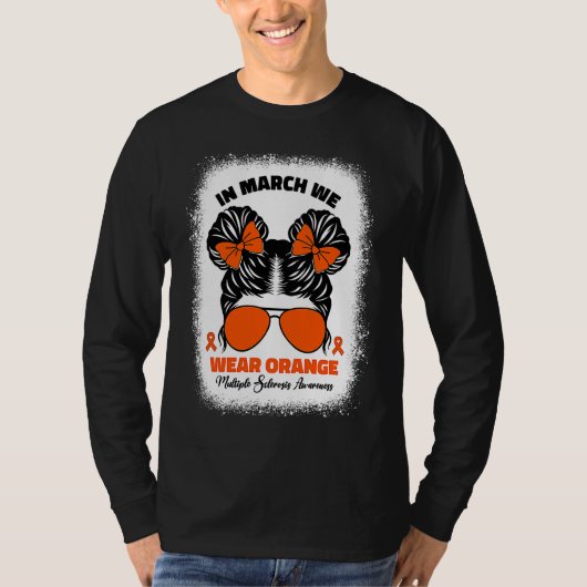 Kids In March We Wear Orange Ms Multiple Sclerosis T-Shirt (Vorderseite)