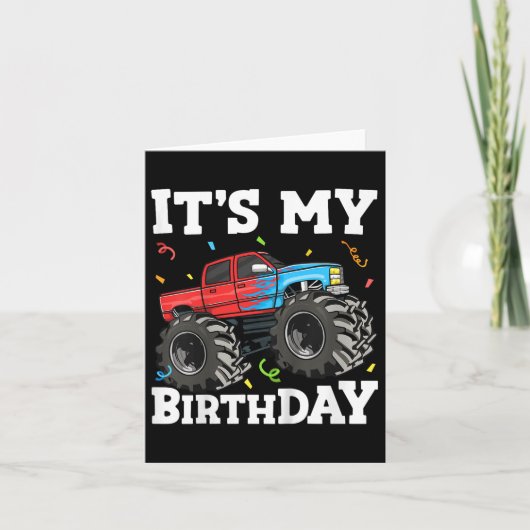 Kids its Birthday Monster Truck Birthday Boy to Karte (Vorderseite)