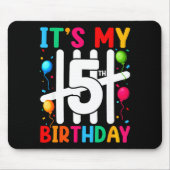 Kids It's My 5th Birthday 5 Five Birthday Boys Gir Mousepad (Vorne)