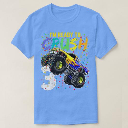 Kids Ix27m Ready to Crush 3 Monster Truck 3rd Birt T-Shirt (Design vorne)