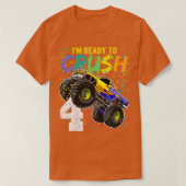 Kids Ix27m Ready to Crush 4 Monster Truck 4th Birt T-Shirt (Design vorne)