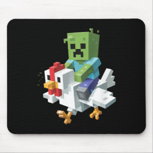 Kids Jock Hühner-Shirt Pixel-Art Gamer Zombie-Jung Mousepad