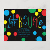Kids Jump Bounce Balls Balloons Geburtstag Invitat Postkarte (Vorderseite)