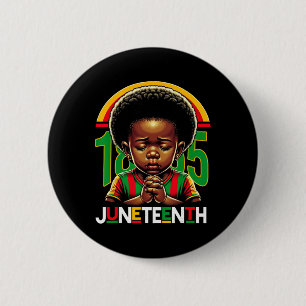Kids Juneteenth Prinz 1865 Schwarzer Geschichtsmon Button