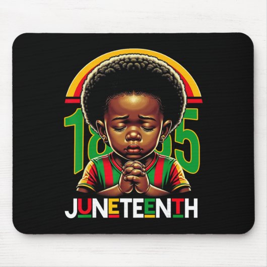 Kids Juneteenth Prinz 1865 Schwarzer Geschichtsmon Mousepad (Vorne)