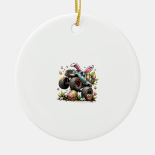 Kids Jungen Frohen Ostertag Hase Monster Truck Ei Keramik Ornament