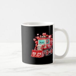Kids Jungen Kawaii Valentinstag Roter Bulldozer - Kaffeetasse