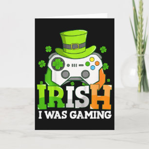 Kids Jungen St. Patricks Day Videospiel Irisch Ich Karte