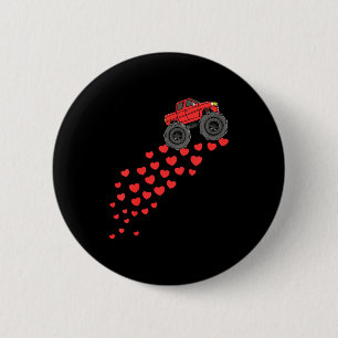 Kids Jungen Valentinstag Monster Truck Herzen Todd Button