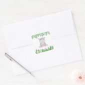 Kids Jungle Animals Party Square Sticker - Hippo (Umschlag)