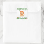 Kids Jungle Animals Party Square Sticker - Löwe (Tasche)