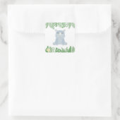 Kids Jungle Animals Party Square Sticker - Rhino (Tasche)