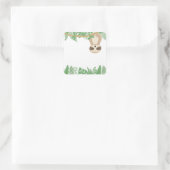 Kids Jungle Animals Party Square Sticker - Sloth (Tasche)