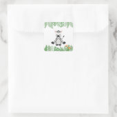 Kids Jungle Animals Party Square Sticker - Zebra (Tasche)