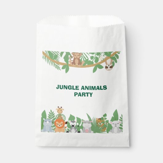 Kids Jungle Animes Gastgeschenk Bag Geschenktütchen (Vorderseite)