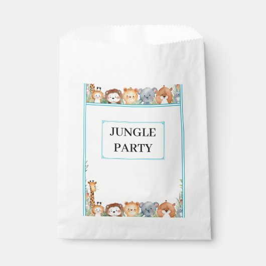 Kids Jungle Party Gastgeschenk Bag Geschenktütchen (Vorderseite)