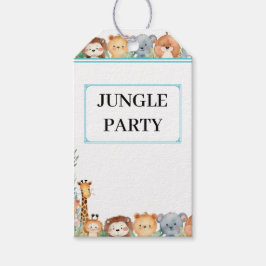 Kids Jungle Party Gift Tag Geschenkanhänger