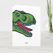 Kids Jurassic Dino Anpassbare Dinosaurier Geburtst Karte (Rückseite)