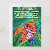Kids Jurassic Dino Dinosaur Geburtstagskarte Feiertagskarte (Rückseite)