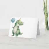 Kids Jurassic Dino Dinosaur Personalized Birthday Karte (Rückseite)