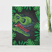 Kids Jurassic Dino Dinosaurier Personalisiert Gebu Karte (Rückseite)