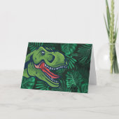 Kids Jurassic Dino Dinosaurier Personalisiert Gebu Karte (Rückseite)