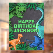 Kids Jurassic Trex Dino Dinosaur Geburtstag Fensteraufkleber (Blatt 2)