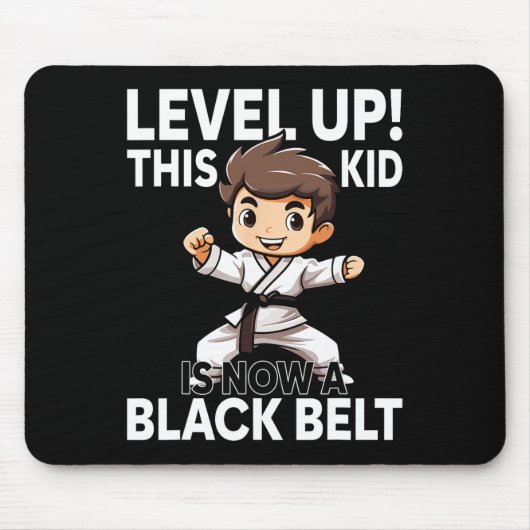 Kids Karate Uniform Black Belt Award Mousepad (Vorne)