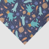 Kids katzen Astronaut in Raumschiff-Planeten Seidenpapier (Detail)