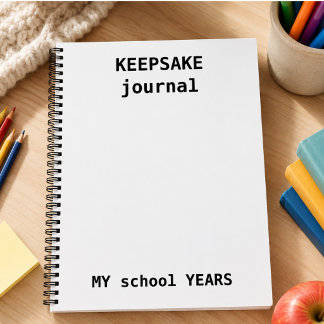 Kids Keepake Journal - Gedächtnis im Schuljahr Notizblock