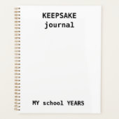 Kids Keepsake Journal - School Year Memory Planer (Vorderseite)