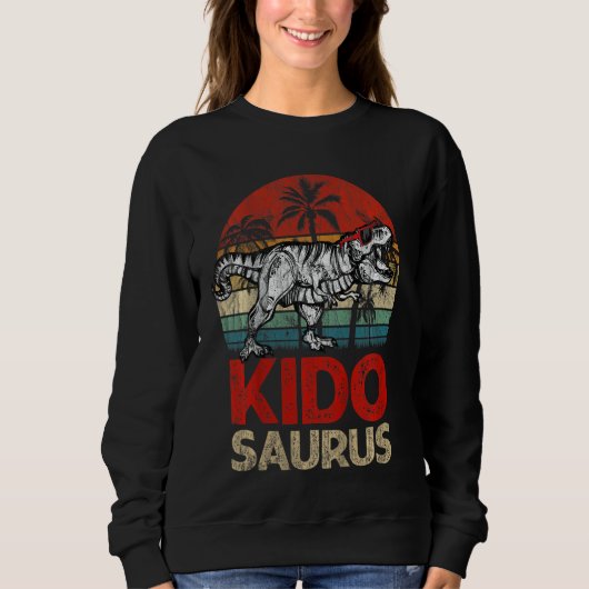 Kids Kidosaurus Cool Kid Saurus Rex Dinosaurier Fa Sweatshirt (Vorderseite)