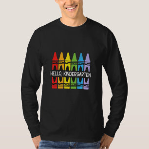 Kids Kids Buntstift Hallo Kindergarten Zurück zur T-Shirt