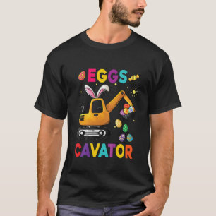 Kids Kids Eggscavator Happy Oaster Funny Graveur T-Shirt