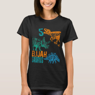 Kids Kids Elijah Saurus 5. Geburtstag Boys Rex Bda T-Shirt