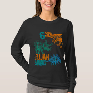 Kids Kids Elijah Saurus 6. Geburtstag Boys Rex Bda T-Shirt